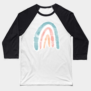 Teal Orange and Pink Rainbow Baseball T-Shirt